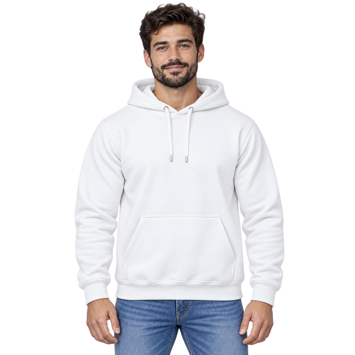 Sudadera con Capucha y Bolsa Cangurera para Adulto · 50% Algodón 50% Poliéster
