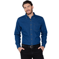 Camisa de Mezclilla Manga Larga para Caballero · 100% Algodón