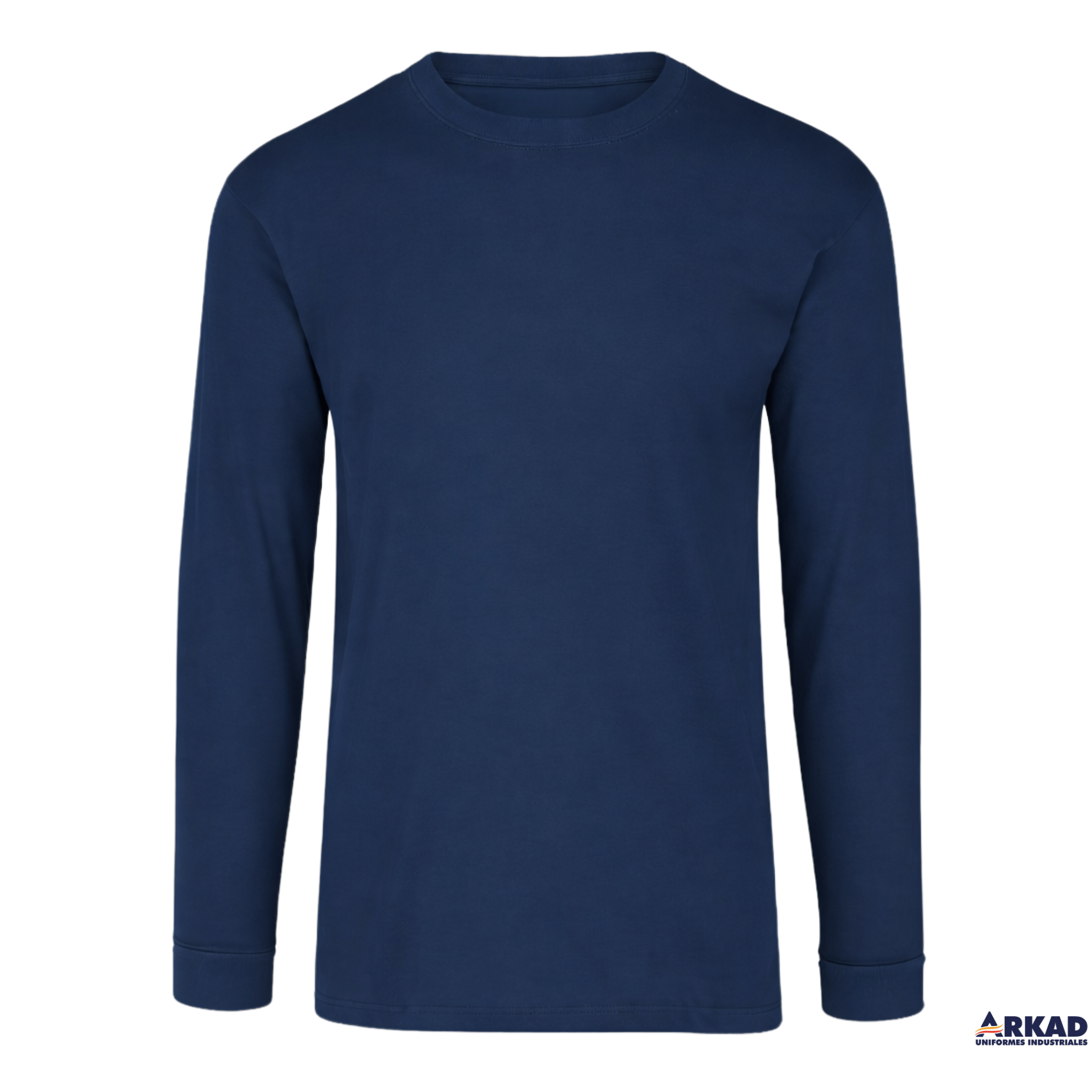 Playera Cuello Redondo Manga Larga con Logotipo Bordado