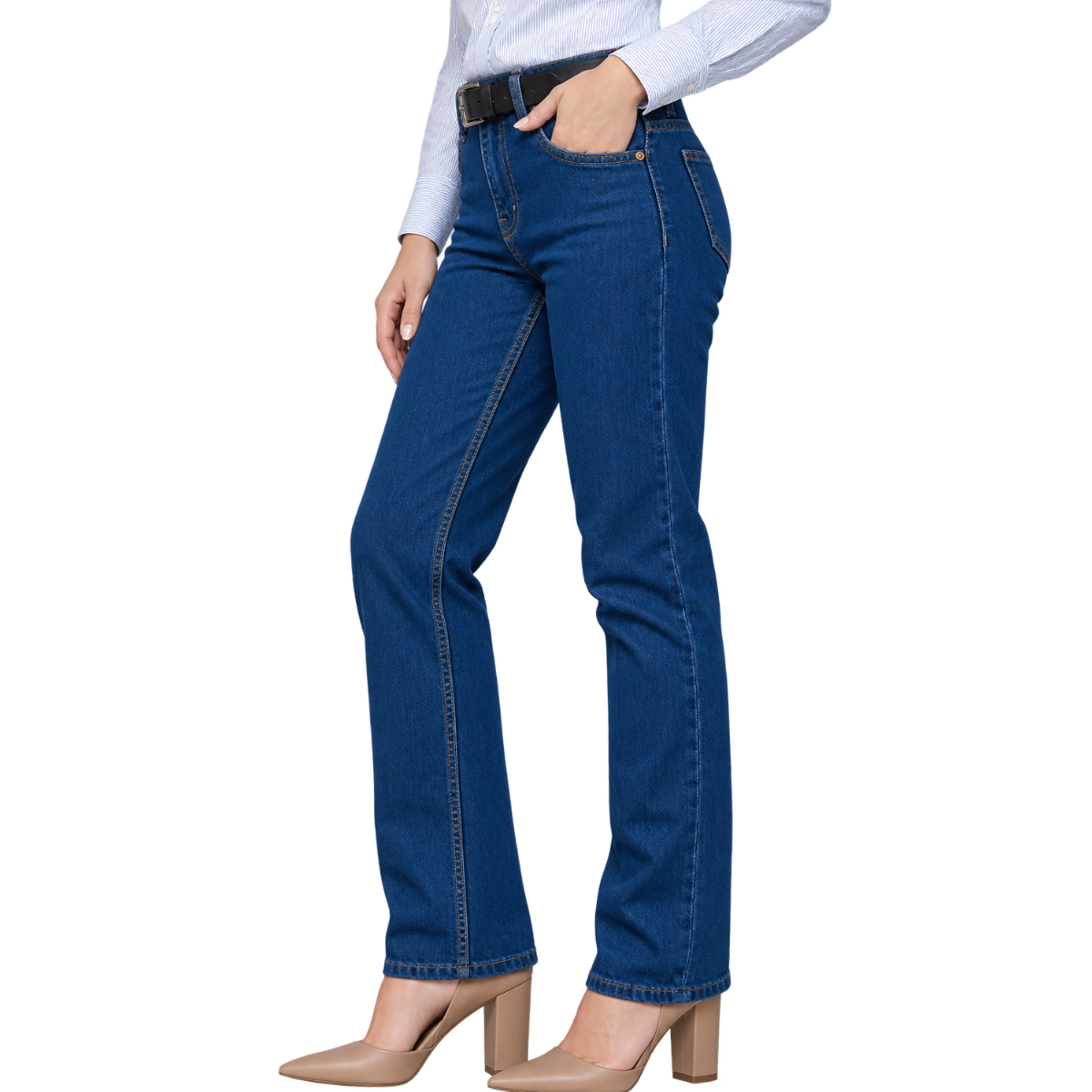 Pantalón de Mezclilla para Dama · 100% Algodón