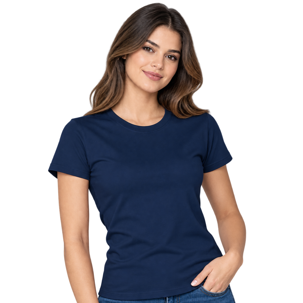 Playera Cuello Redondo Manga Corta para Dama · 100% Algodón ·
