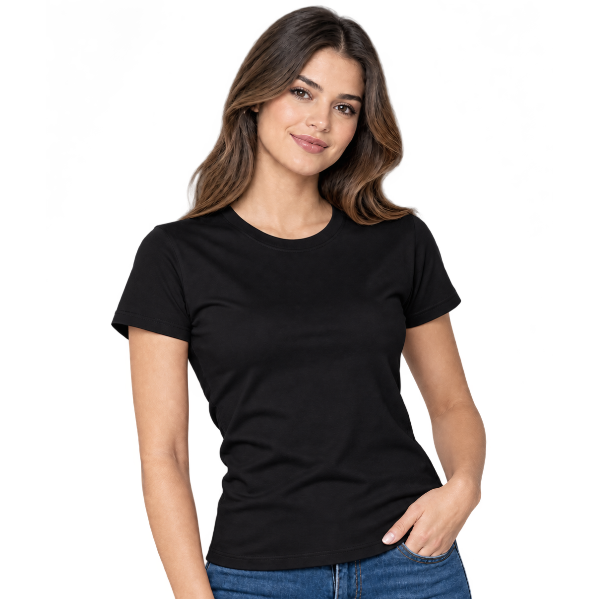 Playera Cuello Redondo Manga Corta para Dama · 100% Algodón ·