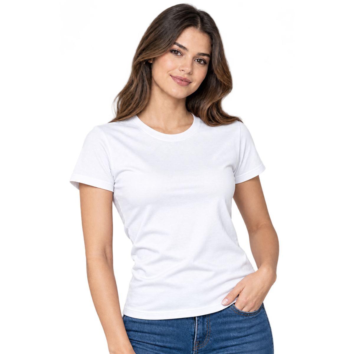 Playera Cuello Redondo Manga Corta para Dama · 100% Algodón ·