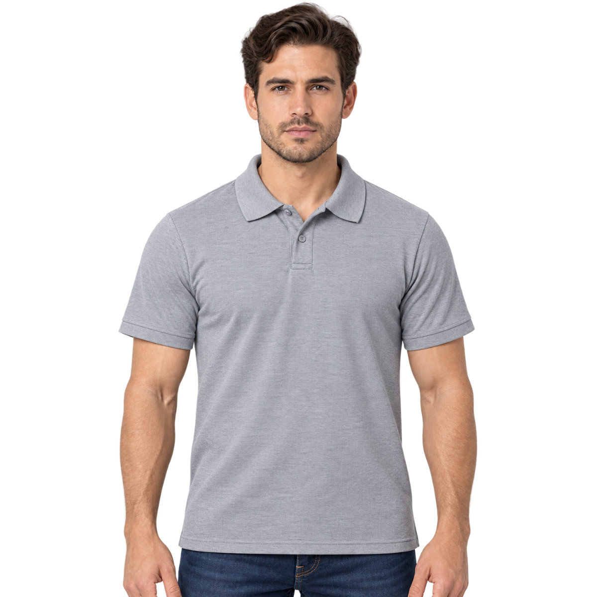 Playera Tipo Polo Manga Corta para Caballero 50/50 Poli-Algodón