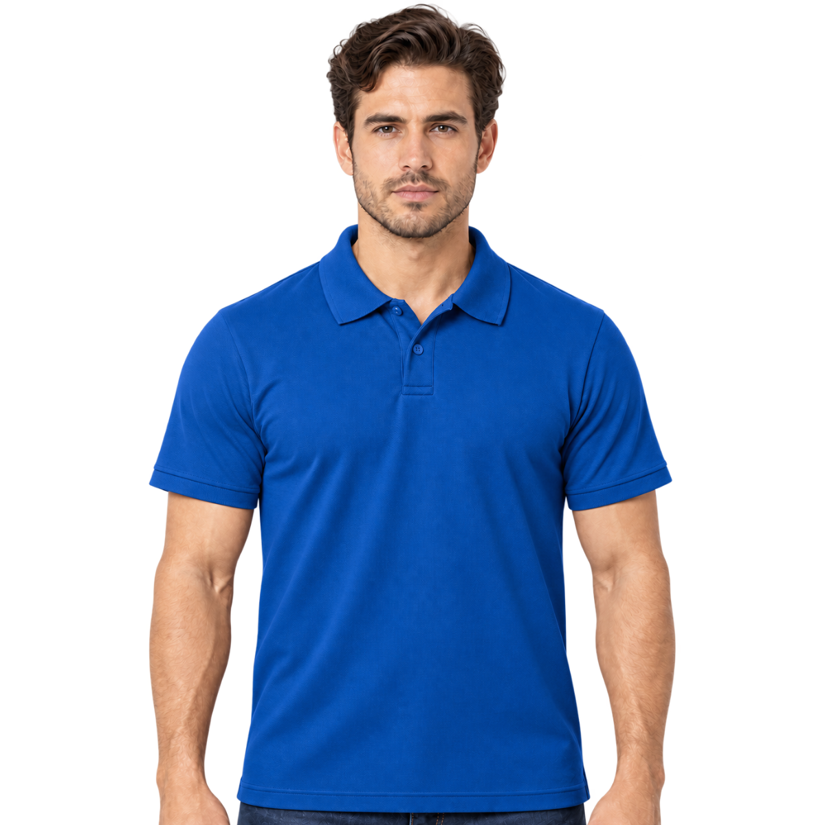 Playera Tipo Polo Manga Corta para Caballero 50/50 Poli-Algodón