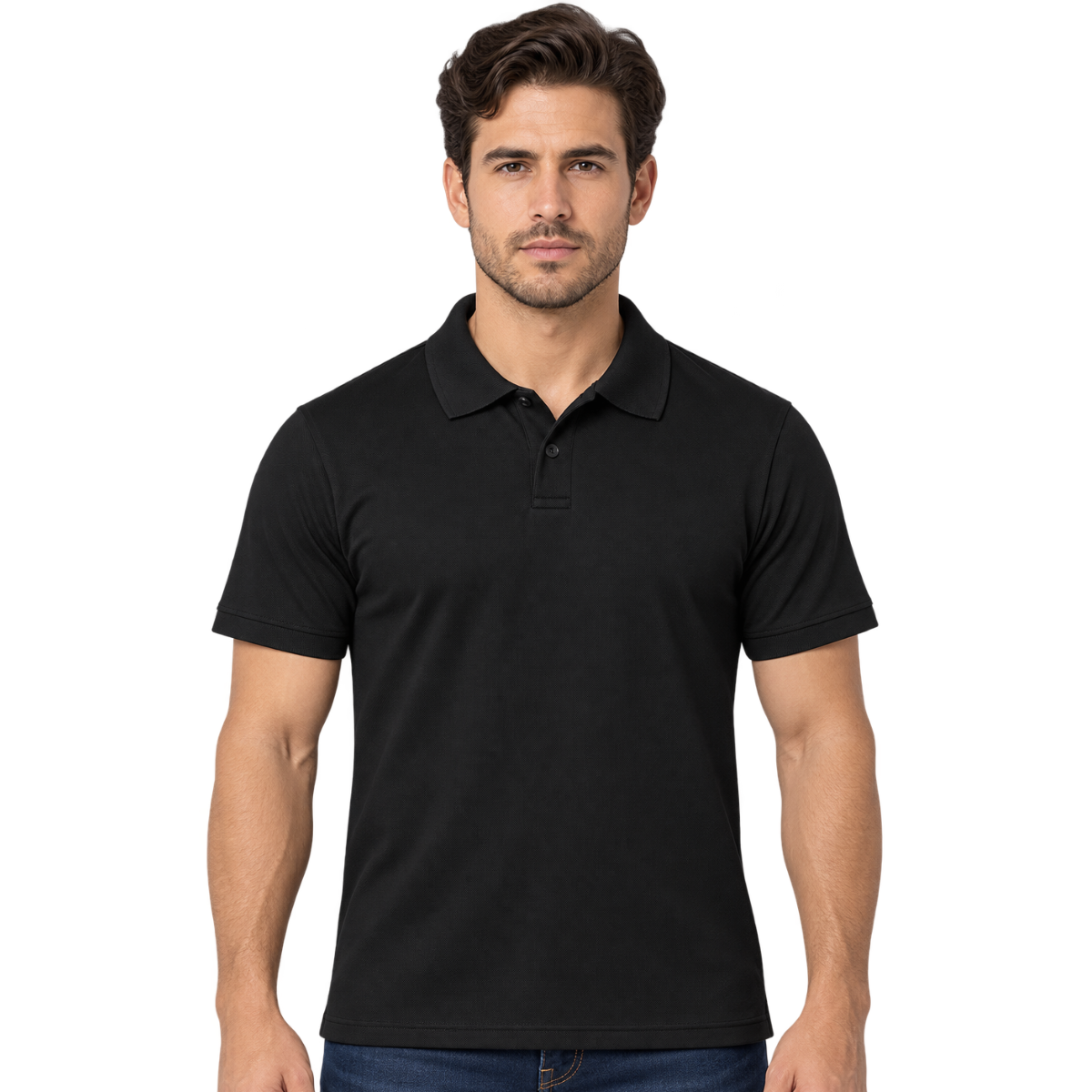 Playera Tipo Polo Manga Corta para Caballero 50/50 Poli-Algodón